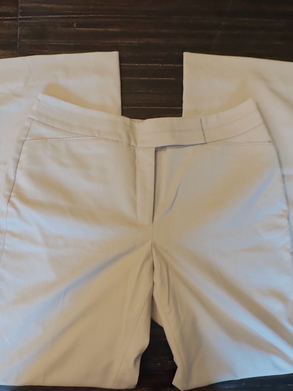 White House Black Market Light Cream Tailored Dress Pants
